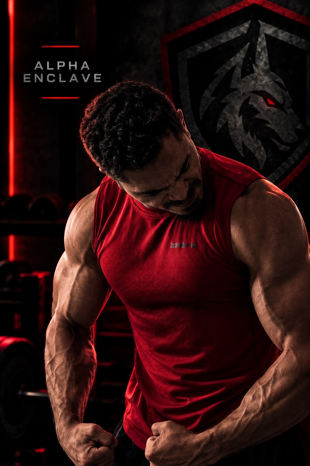Robbie Ford training in the Alpha Enclave gym
